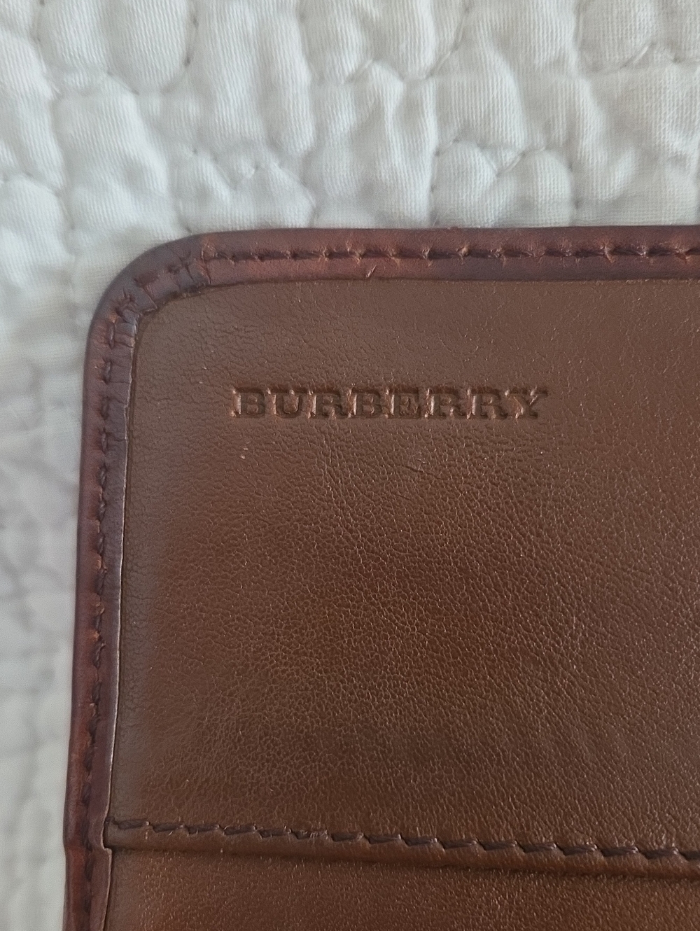 Burberry Beige Plaid Continental Wallet with Brown Leather Trim - Picture 6 of 16